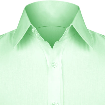 High Spread Collar Dress Shirt For Men President English Wide Spread Full Sleeves Green Shirt Men Wedding Attire Tall Neck Windsor Collar (Copy) (Copy)
