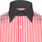 High Spread Collar Dress Shirt For Men President English Wide Spread Full Sleeves Red Shirt Men Wedding Attire Tall Neck Windsor Collar (Copy)