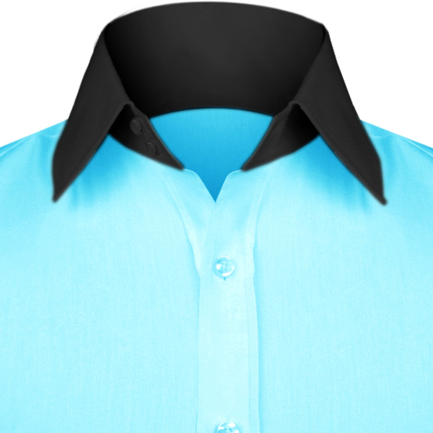 High Spread Collar Dress Shirt For Men President English Wide Spread Full Sleeves Sky Blue Shirt Men Wedding Attire Tall Neck Windsor Collar