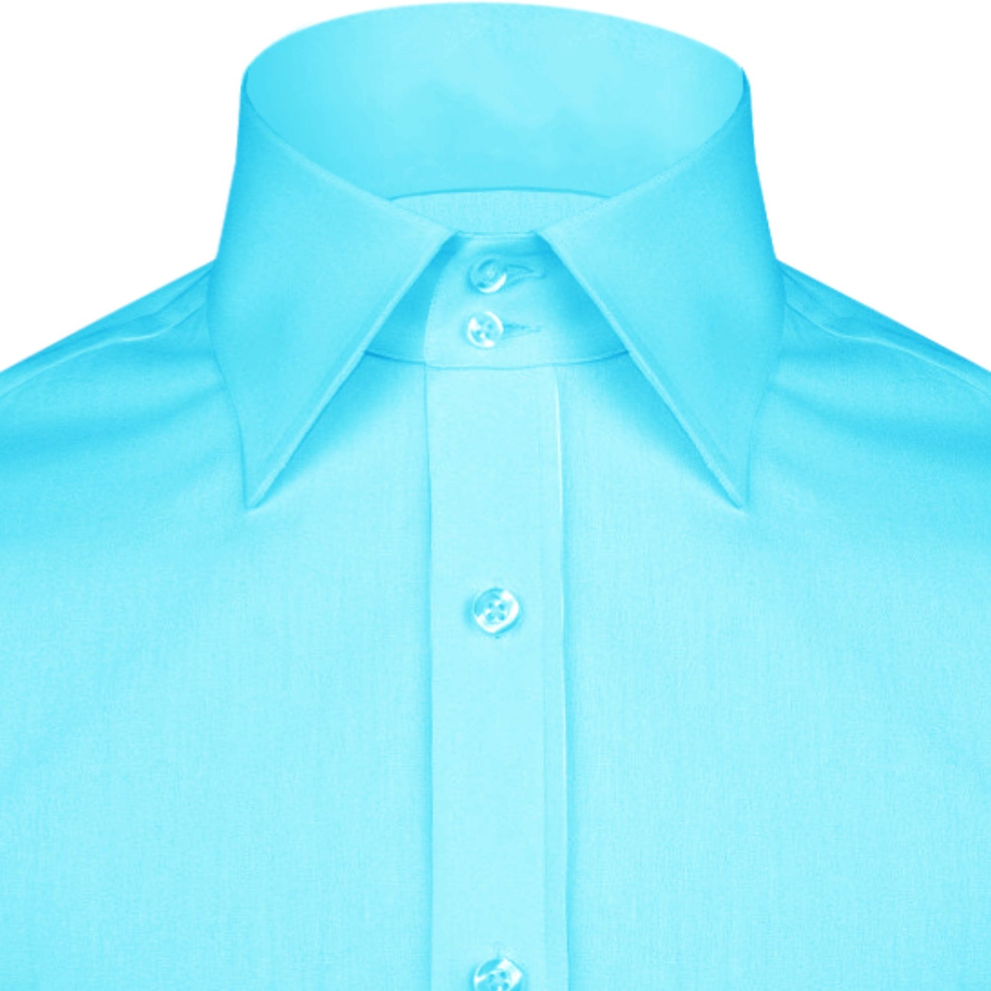 High Spread Collar Dress Shirt For Men President English Wide Spread Full Sleeves Sky Blue Shirt Men Wedding Attire Tall Neck Windsor Collar