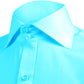 High Spread Collar Dress Shirt For Men President English Wide Spread Full Sleeves Sky Blue Shirt Men Wedding Attire Tall Neck Windsor Collar