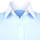High Spread Collar Dress Shirt For Men President English Wide Spread Full Sleeves Sky Blue Shirt Men Wedding Attire Tall Neck Windsor Collar