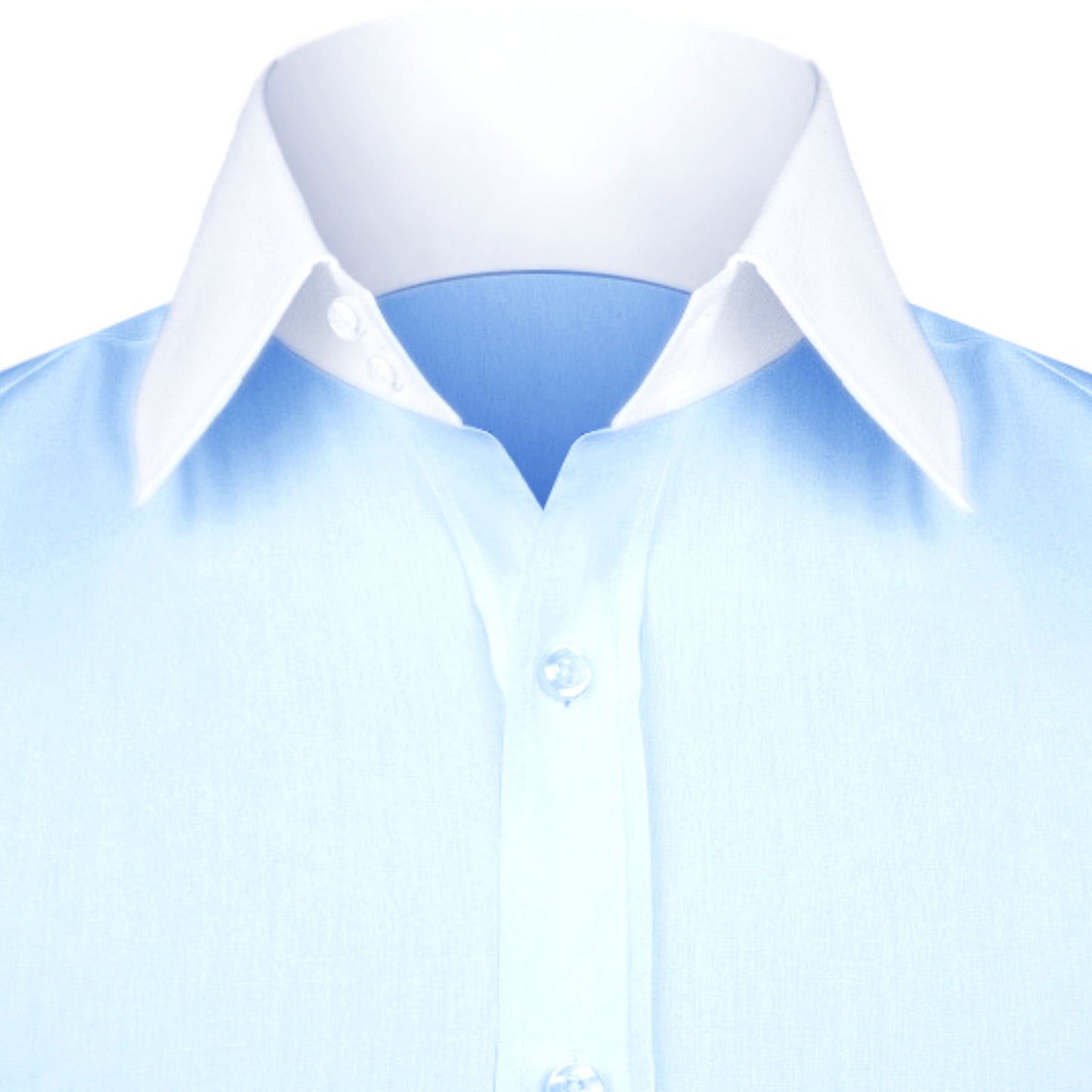 High Spread Collar Dress Shirt For Men President English Wide Spread Full Sleeves Sky Blue Shirt Men Wedding Attire Tall Neck Windsor Collar