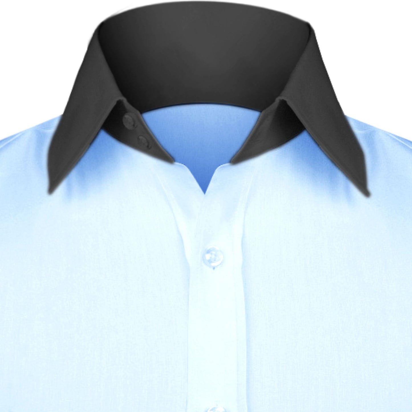 High Spread Collar Dress Shirt For Men President English Wide Spread Full Sleeves Sky Blue Shirt Men Wedding Attire Tall Neck Windsor Collar