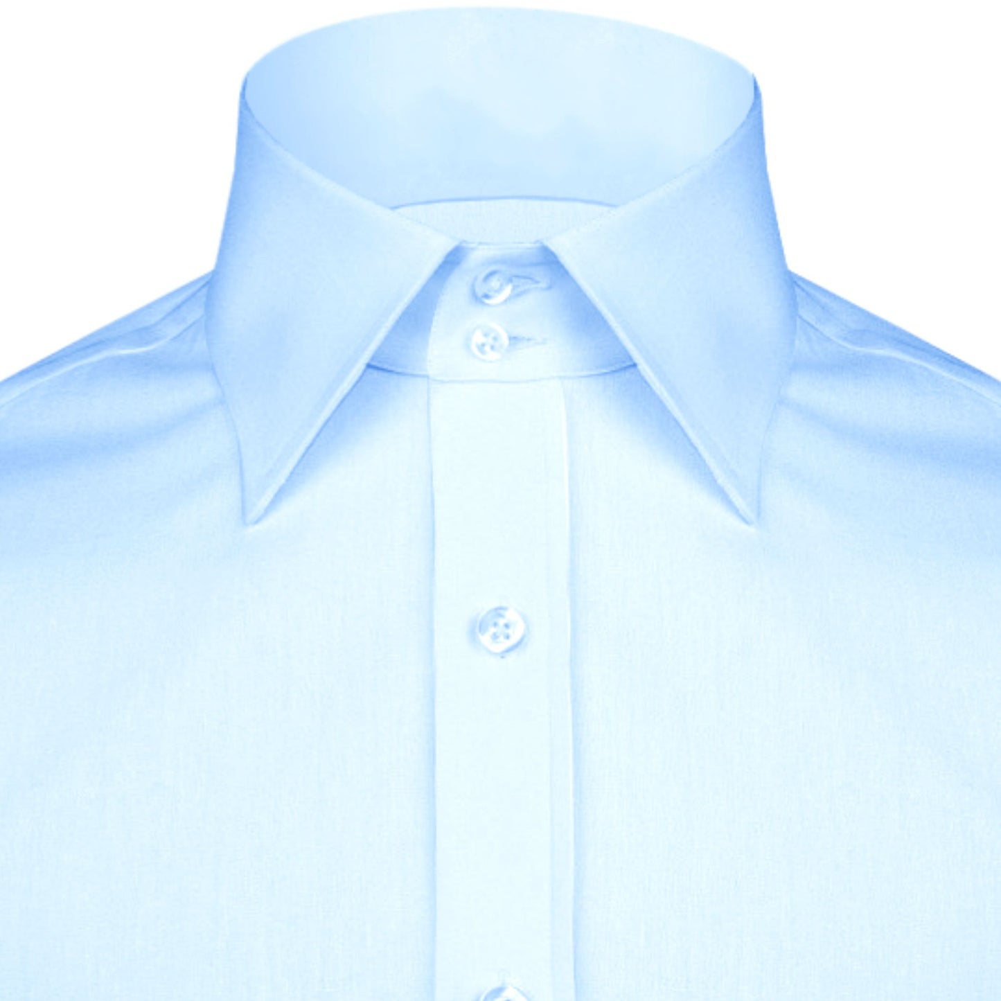 High Spread Collar Dress Shirt For Men President English Wide Spread Full Sleeves Sky Blue Shirt Men Wedding Attire Tall Neck Windsor Collar