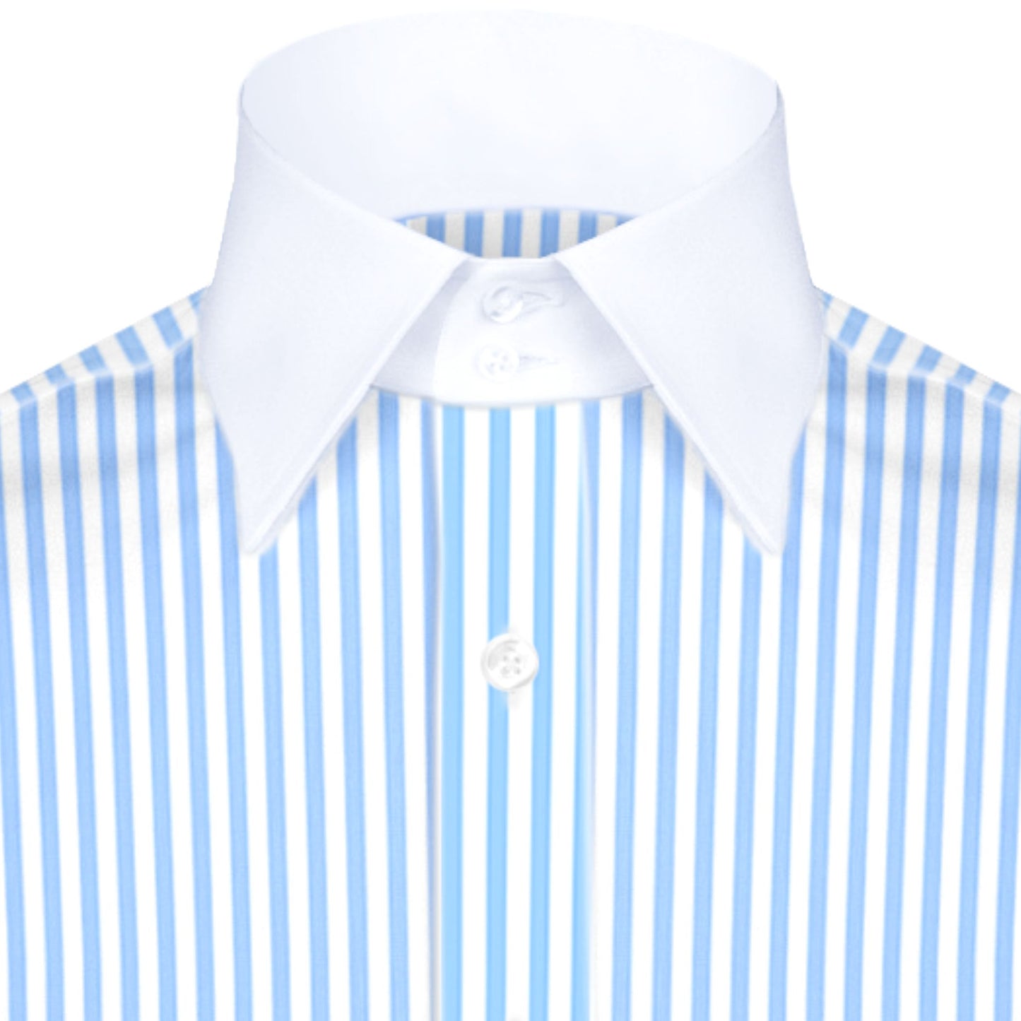 High Spread Collar Dress Shirt For Men President English Wide Spread Full Sleeves Blue Shirt Men Wedding Attire Tall Neck Windsor Collar