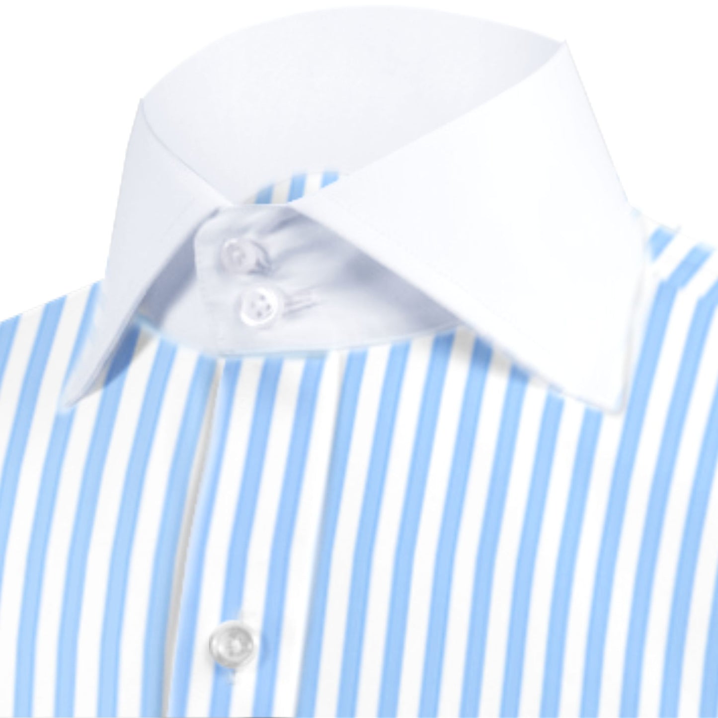High Spread Collar Dress Shirt For Men President English Wide Spread Full Sleeves Blue Shirt Men Wedding Attire Tall Neck Windsor Collar