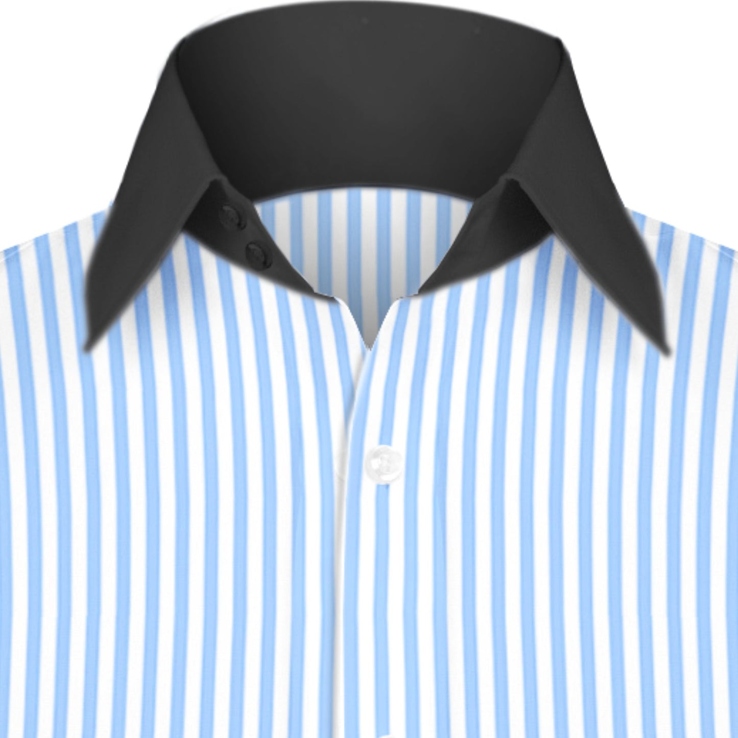High Spread Collar Dress Shirt For Men President English Wide Spread Full Sleeves Blue Shirt Men Wedding Attire Tall Neck Windsor Collar