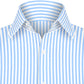 High Spread Collar Dress Shirt For Men President English Wide Spread Full Sleeves Blue Shirt Men Wedding Attire Tall Neck Windsor Collar