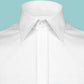 High Spread Collar Dress Shirt For Men President English Wide Spread Full Sleeves White Shirt Men Wedding Attire Tall Neck Windsor Collar