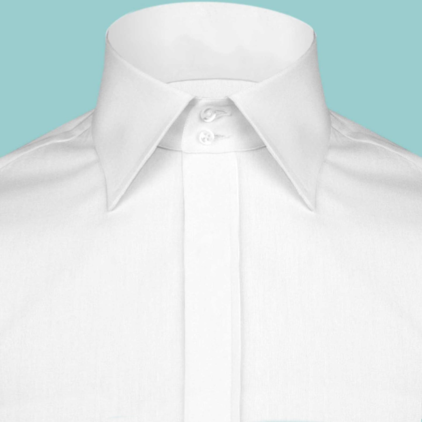 High Spread Collar Dress Shirt For Men President English Wide Spread Full Sleeves White Shirt Men Wedding Attire Tall Neck Windsor Collar