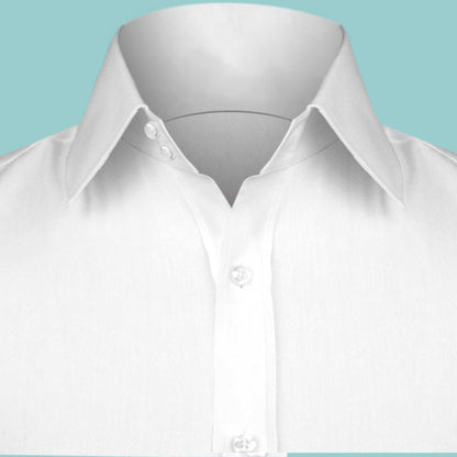 High Spread Collar Dress Shirt For Men President English Wide Spread Full Sleeves White Shirt Men Wedding Attire Tall Neck Windsor Collar
