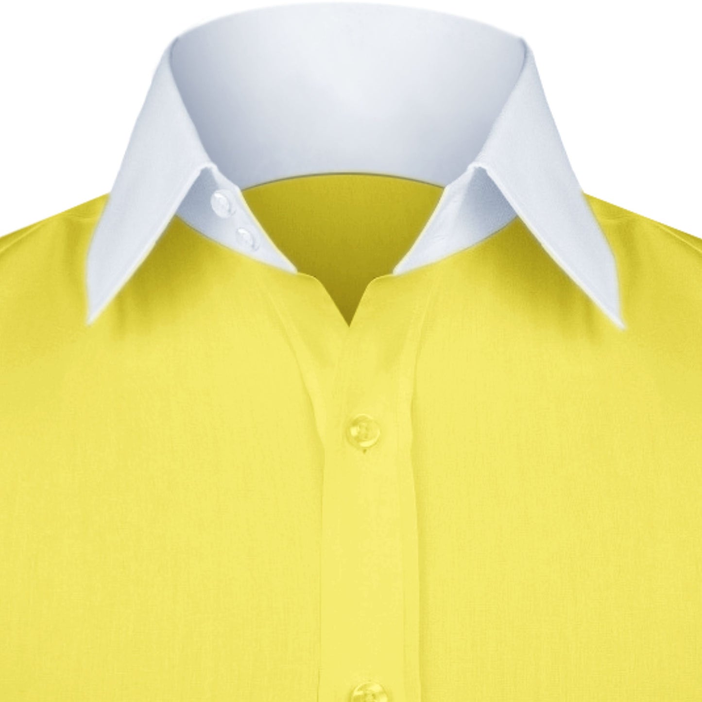 High Spread Collar Dress Shirt For Men President English Wide Spread Full Sleeves Yellow Shirt Men Wedding Attire Tall Neck Windsor Collar