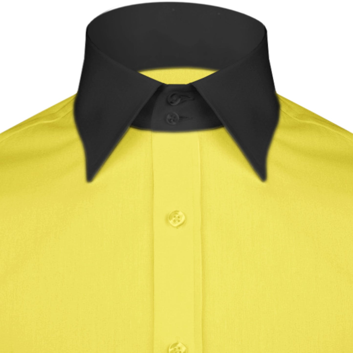 High Spread Collar Dress Shirt For Men President English Wide Spread Full Sleeves Yellow Shirt Men Wedding Attire Tall Neck Windsor Collar