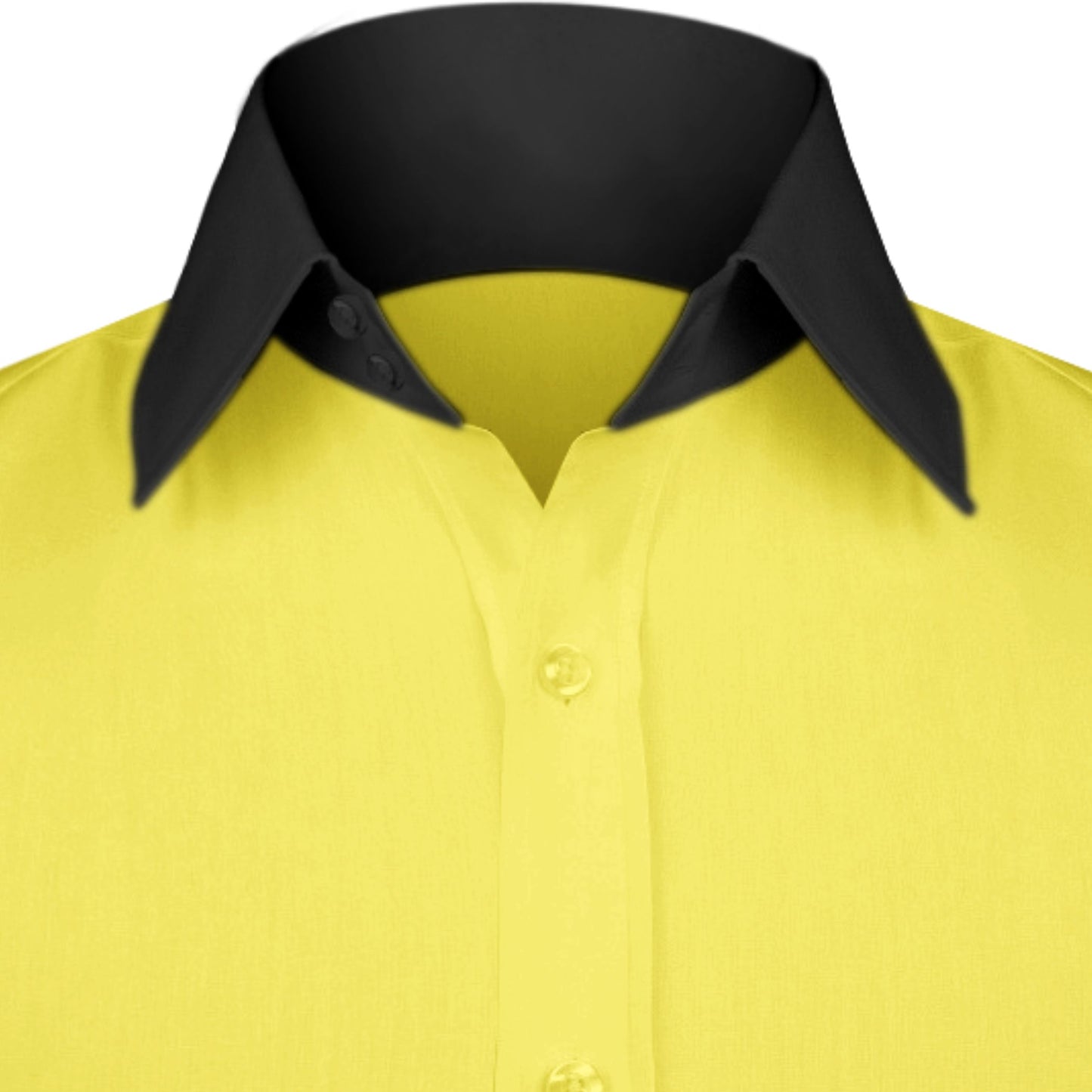 High Spread Collar Dress Shirt For Men President English Wide Spread Full Sleeves Yellow Shirt Men Wedding Attire Tall Neck Windsor Collar
