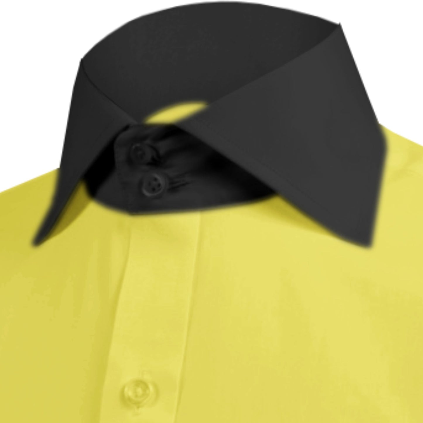 High Spread Collar Dress Shirt For Men President English Wide Spread Full Sleeves Yellow Shirt Men Wedding Attire Tall Neck Windsor Collar