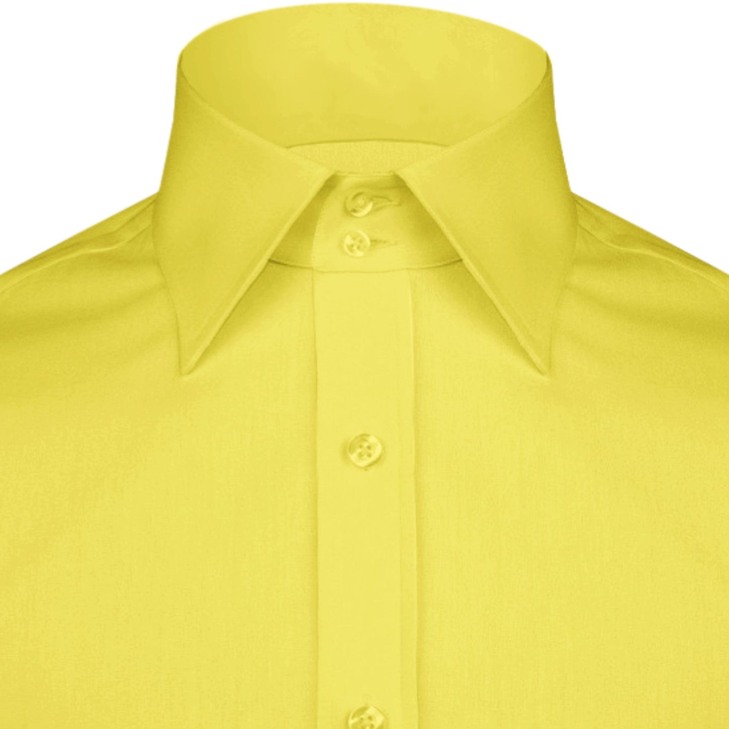 High Spread Collar Dress Shirt For Men President English Wide Spread Full Sleeves Yellow Shirt Men Wedding Attire Tall Neck Windsor Collar