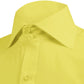 High Spread Collar Dress Shirt For Men President English Wide Spread Full Sleeves Yellow Shirt Men Wedding Attire Tall Neck Windsor Collar