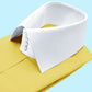 High Spread Collar Dress Shirt For Men President English Wide Spread Full Sleeves Yellow Shirt Men Wedding Attire Tall Neck Windsor Collar