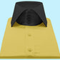 High Spread Collar Dress Shirt For Men President English Wide Spread Full Sleeves Yellow Shirt Men Wedding Attire Tall Neck Windsor Collar