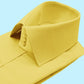 High Spread Collar Dress Shirt For Men President English Wide Spread Full Sleeves Yellow Shirt Men Wedding Attire Tall Neck Windsor Collar