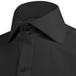 High Spread Collar Dress Shirt For Men President English Wide Spread Full Sleeves Black Shirt Men Wedding Attire Tall Neck Windsor Collar