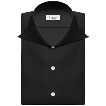 Long Spear Pointed Collar Shirt Vintage Style Cutaway Dagger Collar Shirt Black Shirt Summer Beach Party Men's Handmade Long Sleeves Shirt