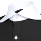 Long Spear Pointed Collar Shirt Vintage Style Cutaway Dagger Collar Shirt Black Shirt Summer Beach Party Men's Handmade Long Sleeves Shirt