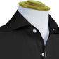 Long Spear Pointed Collar Shirt Vintage Style Cutaway Dagger Collar Shirt Black Shirt Summer Beach Party Men's Handmade Long Sleeves Shirt