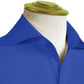 Long Spear Pointed Collar Shirt Vintage Style Cutaway Dagger Collar Shirt Blue Shirt Summer Beach Party Men's Handmade Long Sleeves Shirt