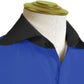Long Spear Pointed Collar Shirt Vintage Style Cutaway Dagger Collar Shirt Blue Shirt Summer Beach Party Men's Handmade Long Sleeves Shirt