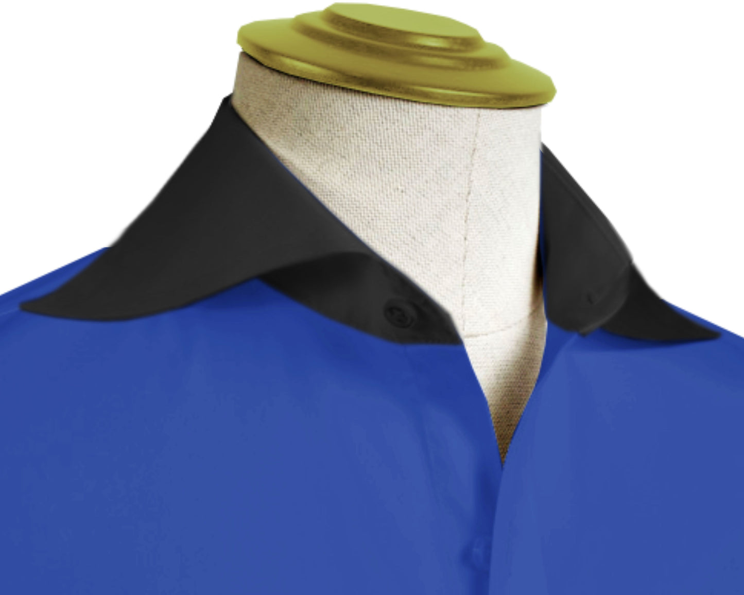 Long Spear Pointed Collar Shirt Vintage Style Cutaway Dagger Collar Shirt Blue Shirt Summer Beach Party Men's Handmade Long Sleeves Shirt