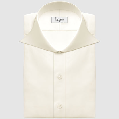Long Spear Pointed Collar Shirt Vintage Style Cutaway Dagger Collar Shirt Cream Shirt Summer Beach Party Men's Handmade Long Sleeves Shirt