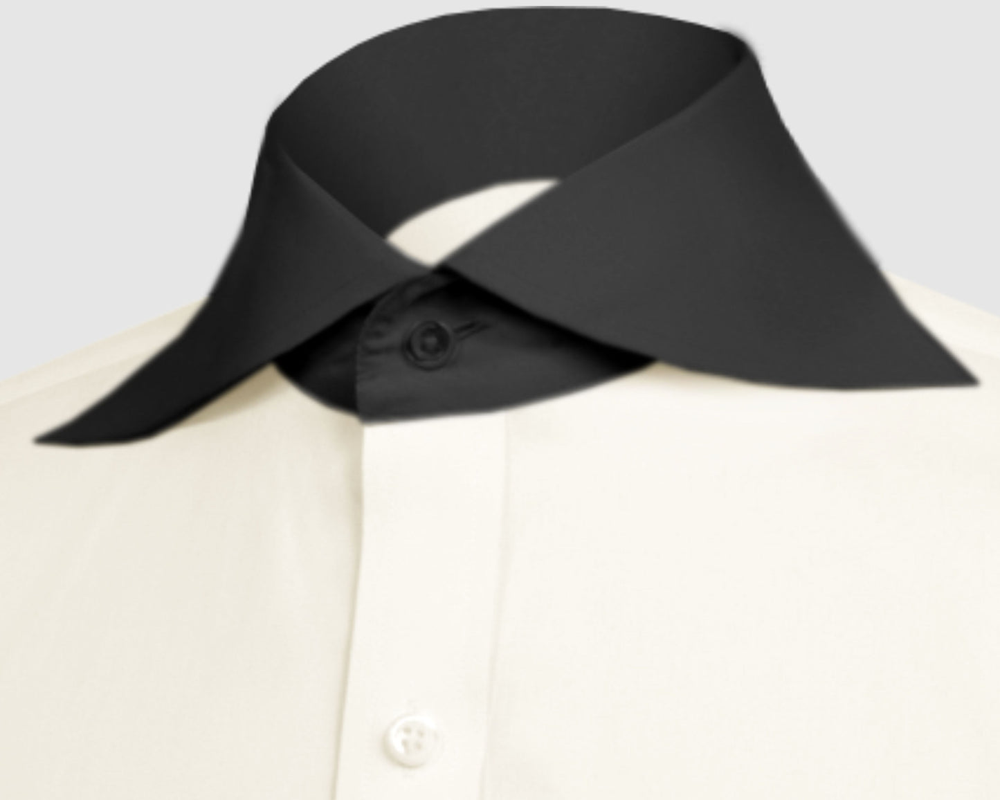 Long Spear Pointed Collar Shirt Vintage Style Cutaway Dagger Collar Shirt Cream Shirt Summer Beach Party Men's Handmade Long Sleeves Shirt