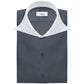Long Spear Pointed Collar Shirt Vintage Style Cutaway Dagger Collar Shirt Grey Shirt Summer Beach Party Men's Handmade Long Sleeves Shirt