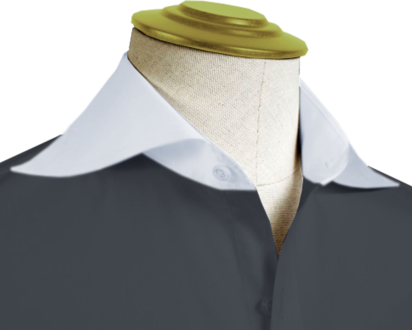 Long Spear Pointed Collar Shirt Vintage Style Cutaway Dagger Collar Shirt Grey Shirt Summer Beach Party Men's Handmade Long Sleeves Shirt