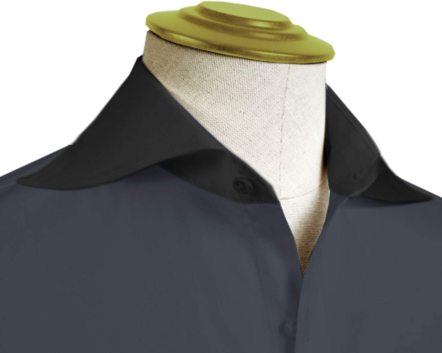 Long Spear Pointed Collar Shirt Vintage Style Cutaway Dagger Collar Shirt Grey Shirt Summer Beach Party Men's Handmade Long Sleeves Shirt
