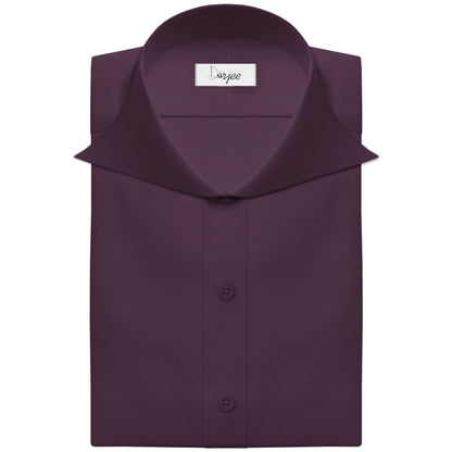 Long Spear Pointed Collar Shirt Vintage Style Cutaway Dagger Collar Shirt Lilac Shirt Summer Beach Party Men's Handmade Long Sleeves Shirt (Copy)