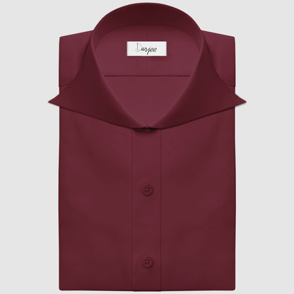 Long Spear Pointed Collar Shirt Vintage Style Cutaway Dagger Collar Shirt Red Shirt Summer Beach Party Men's Handmade Long Sleeves Shirt