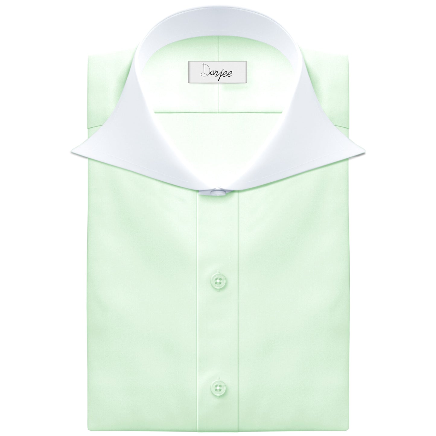 Long Spear Pointed Collar Shirt Vintage Style Cutaway Dagger Collar Shirt Mint Green Shirt Summer Beach Party Men's Handmade Long Sleeves Shirt
