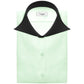 Long Spear Pointed Collar Shirt Vintage Style Cutaway Dagger Collar Shirt Mint Green Shirt Summer Beach Party Men's Handmade Long Sleeves Shirt