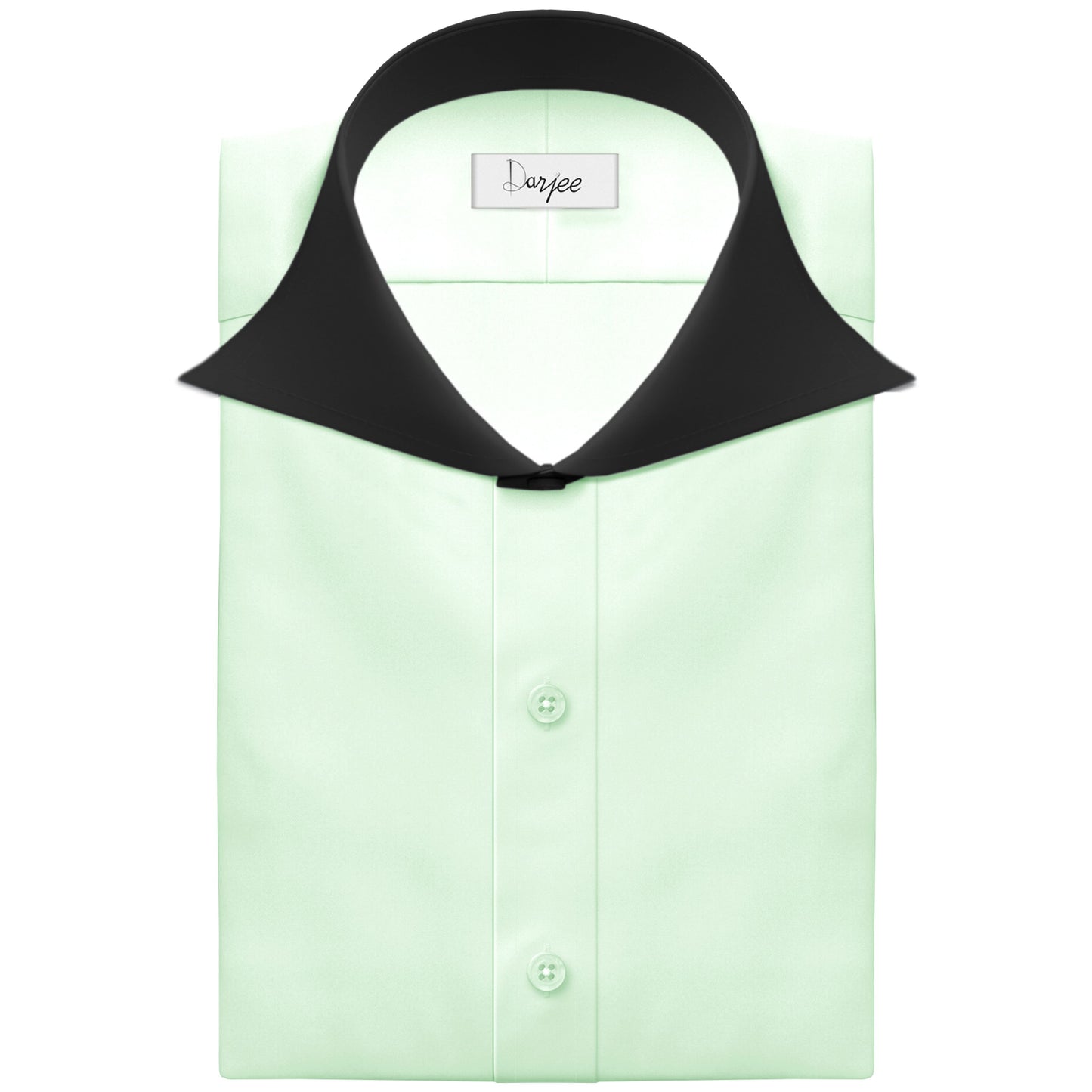 Long Spear Pointed Collar Shirt Vintage Style Cutaway Dagger Collar Shirt Mint Green Shirt Summer Beach Party Men's Handmade Long Sleeves Shirt