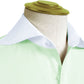 Long Spear Pointed Collar Shirt Vintage Style Cutaway Dagger Collar Shirt Mint Green Shirt Summer Beach Party Men's Handmade Long Sleeves Shirt