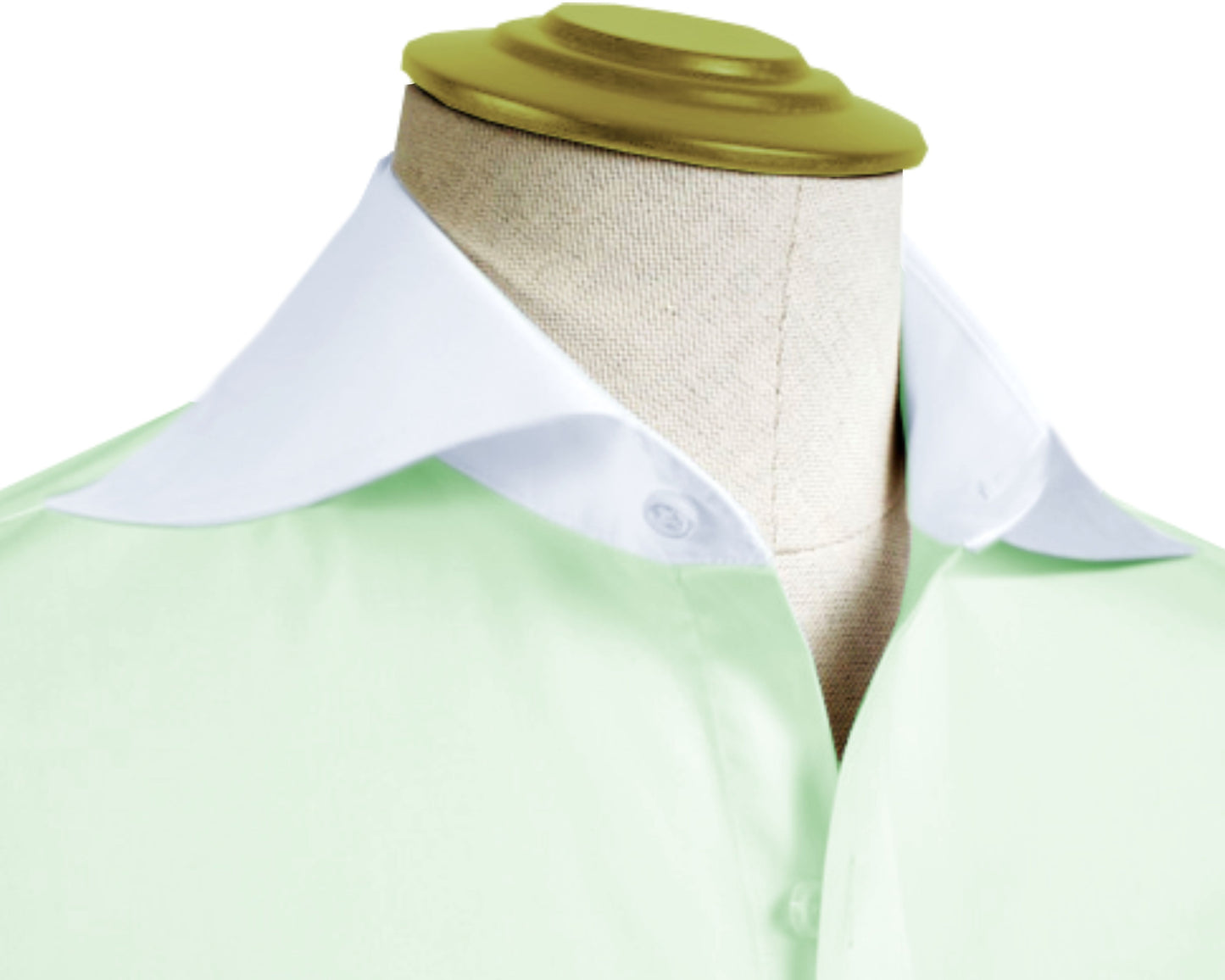 Long Spear Pointed Collar Shirt Vintage Style Cutaway Dagger Collar Shirt Mint Green Shirt Summer Beach Party Men's Handmade Long Sleeves Shirt