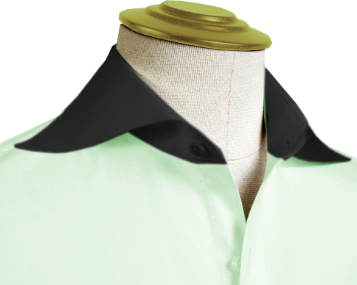 Long Spear Pointed Collar Shirt Vintage Style Cutaway Dagger Collar Shirt Mint Green Shirt Summer Beach Party Men's Handmade Long Sleeves Shirt
