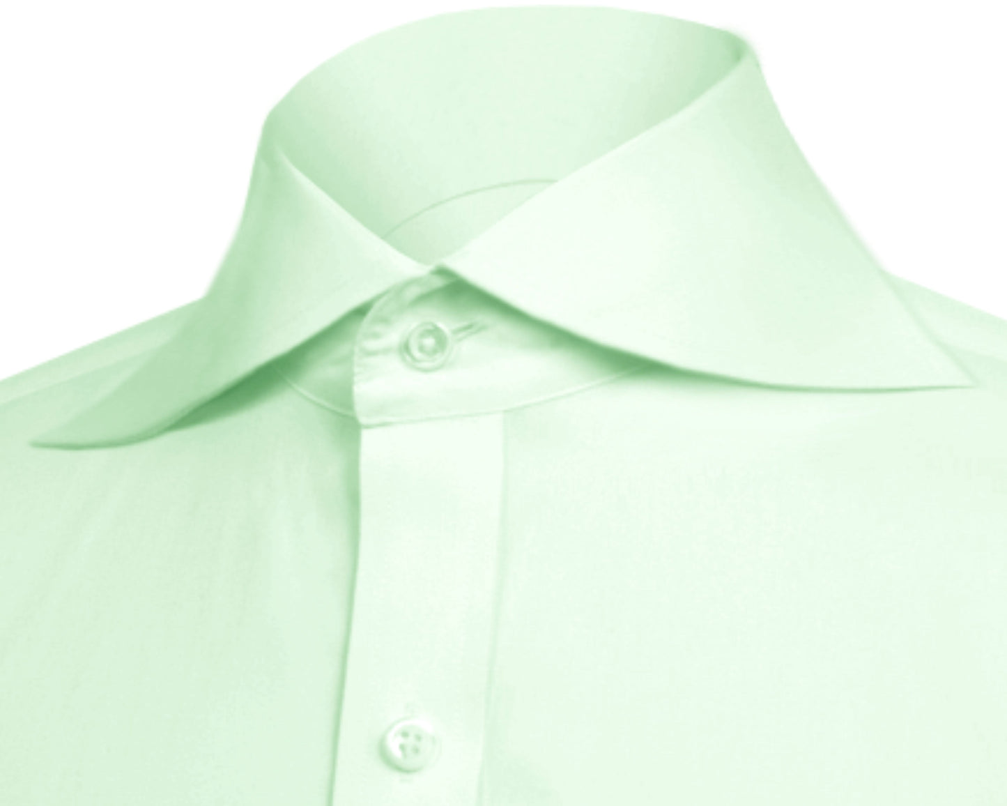 Long Spear Pointed Collar Shirt Vintage Style Cutaway Dagger Collar Shirt Mint Green Shirt Summer Beach Party Men's Handmade Long Sleeves Shirt
