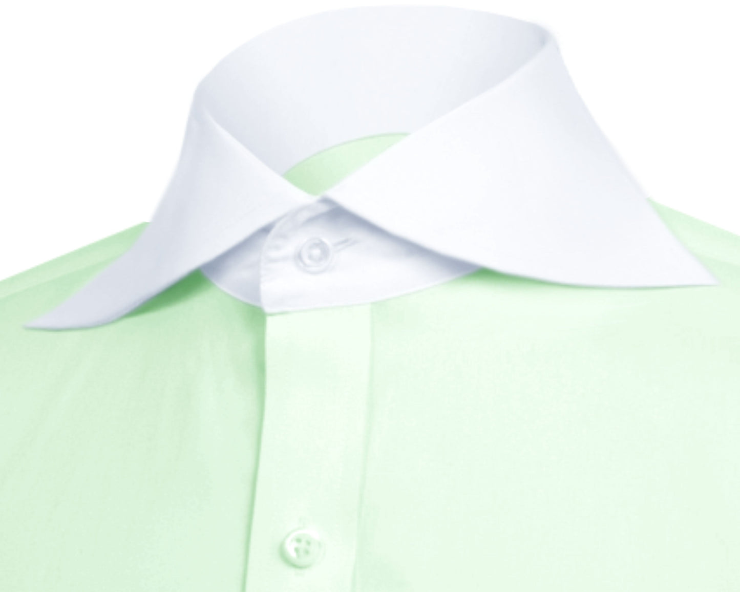 Long Spear Pointed Collar Shirt Vintage Style Cutaway Dagger Collar Shirt Mint Green Shirt Summer Beach Party Men's Handmade Long Sleeves Shirt