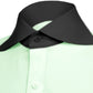 Long Spear Pointed Collar Shirt Vintage Style Cutaway Dagger Collar Shirt Mint Green Shirt Summer Beach Party Men's Handmade Long Sleeves Shirt