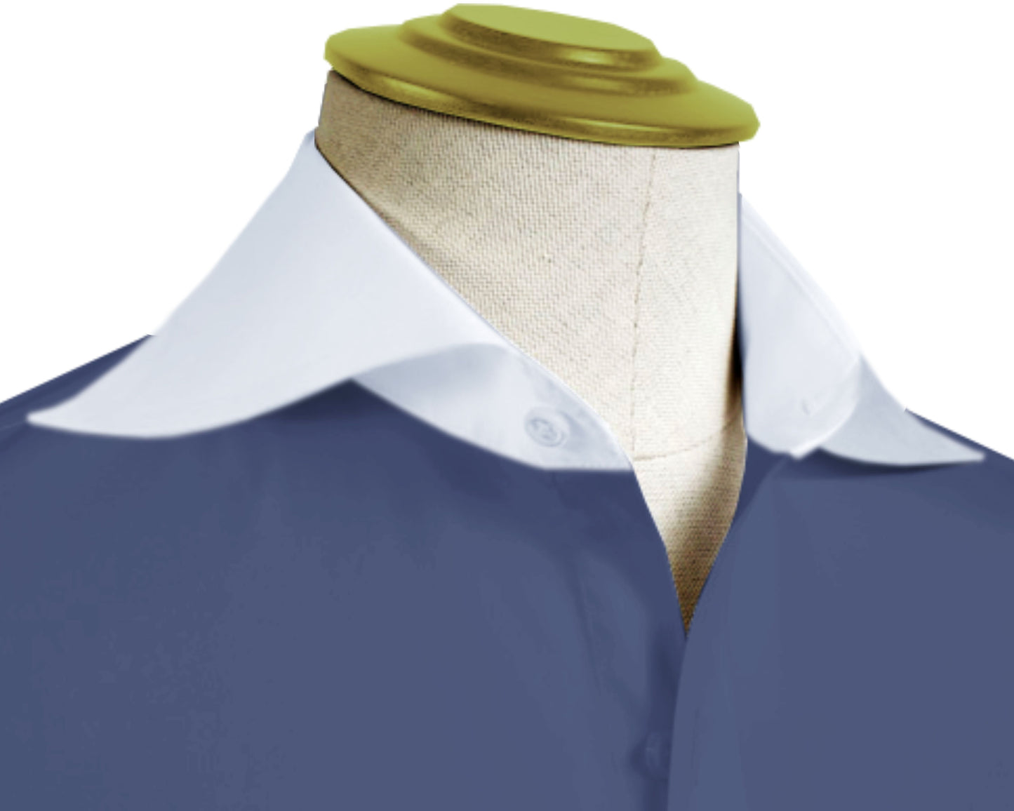 Long Spear Pointed Collar Shirt Vintage Style Cutaway Dagger Collar Shirt Navy Blue Shirt Summer Beach Party Men's Handmade Long Sleeves Shirt