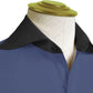 Long Spear Pointed Collar Shirt Vintage Style Cutaway Dagger Collar Shirt Navy Blue Shirt Summer Beach Party Men's Handmade Long Sleeves Shirt
